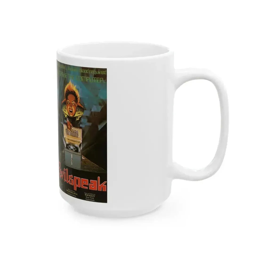 EVILSPEAK (VHS COVER) - White Coffee Mug - Go Mug Yourself