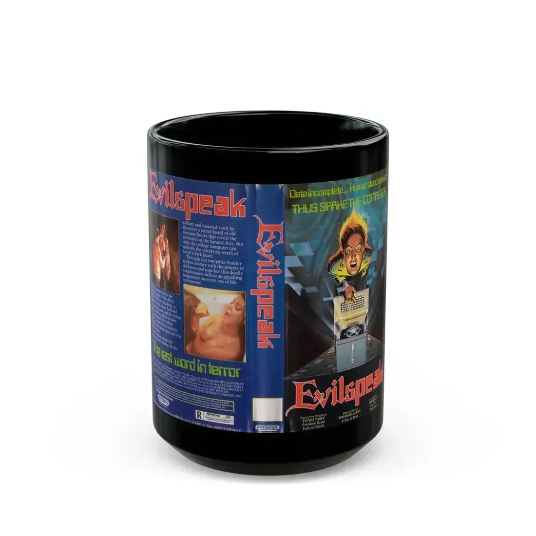 EVILSPEAK VIDEOSPACE (VHS COVER) - Black Coffee Mug 15oz - Go Mug Yourself