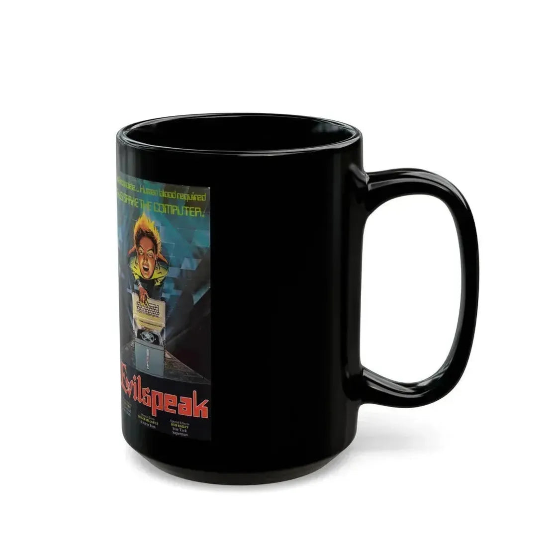EVILSPEAK VIDEOSPACE (VHS COVER) - Black Coffee Mug - Go Mug Yourself