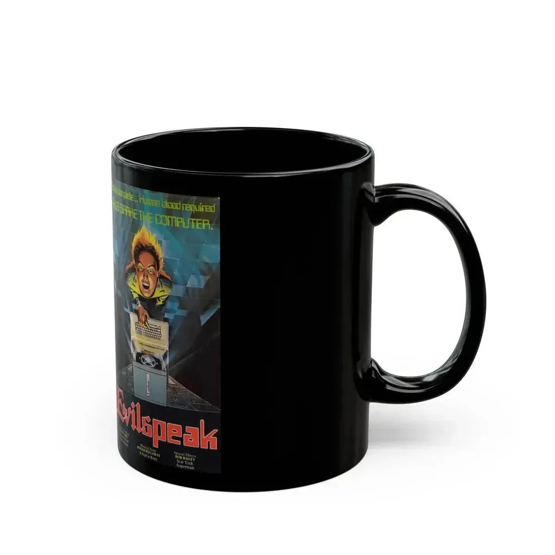 EVILSPEAK VIDEOSPACE (VHS COVER) - Black Coffee Mug - Go Mug Yourself