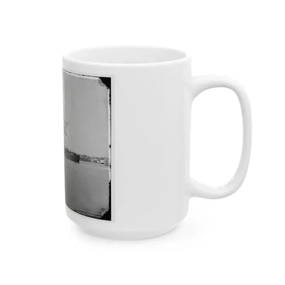 Ex-Confederate Iron-Clad Ram Stonewall At Anchor; Us Capitol In The Background (U.S. Civil War) White Coffee Mug - Go Mug Yourself