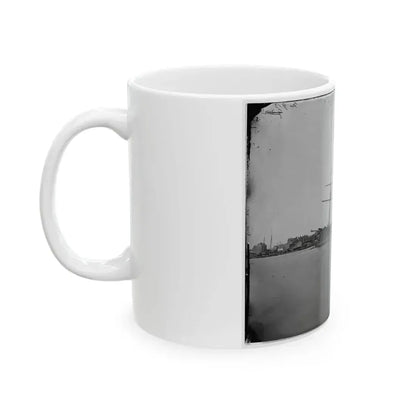 Ex-Confederate Iron-Clad Ram Stonewall At Anchor; Us Capitol In The Background (U.S. Civil War) White Coffee Mug - Go Mug Yourself