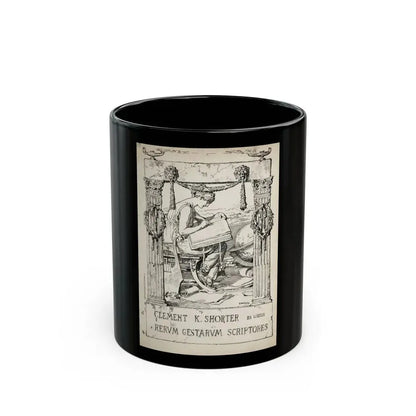 Ex Libris plate illustration - Black Coffee Mug 11oz - Go Mug Yourself