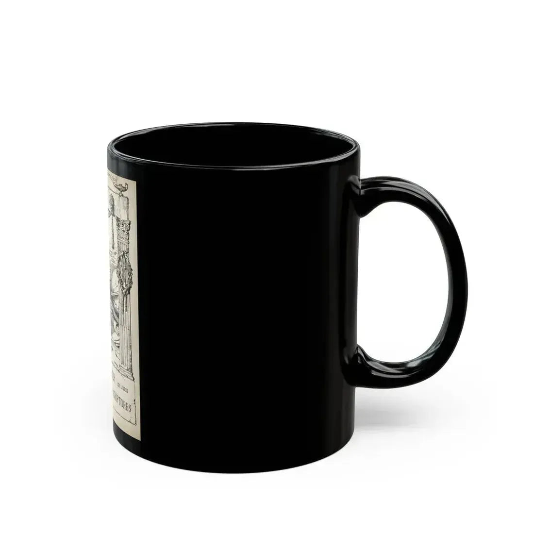 Ex Libris plate illustration - Black Coffee Mug - Go Mug Yourself