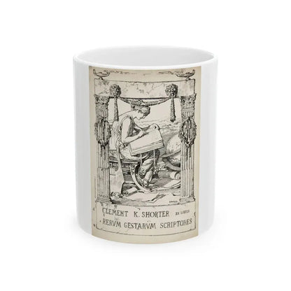 Ex Libris plate illustration - White Coffee Mug 11oz - Go Mug Yourself
