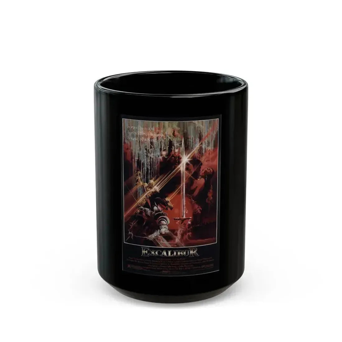 EXCALIBUR 1981 Movie Poster - Black Coffee Mug 15oz - Go Mug Yourself