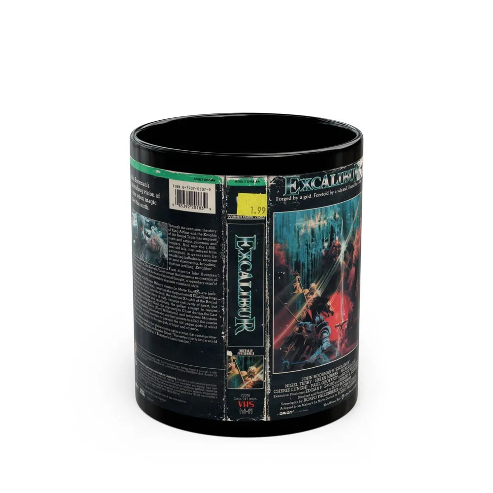 EXCALIBUR (VHS COVER) - Black Coffee Mug-11oz-Go Mug Yourself