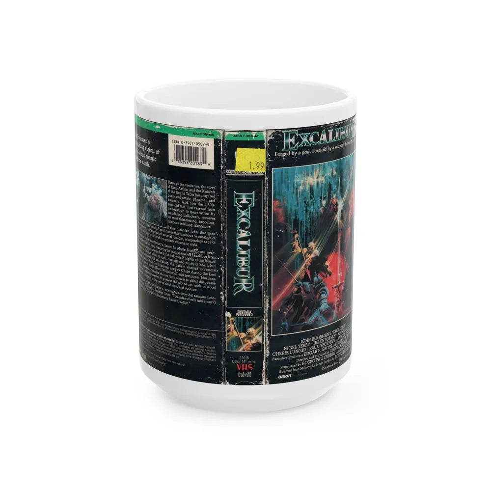 EXCALIBUR (VHS COVER) - White Coffee Mug-15oz-Go Mug Yourself