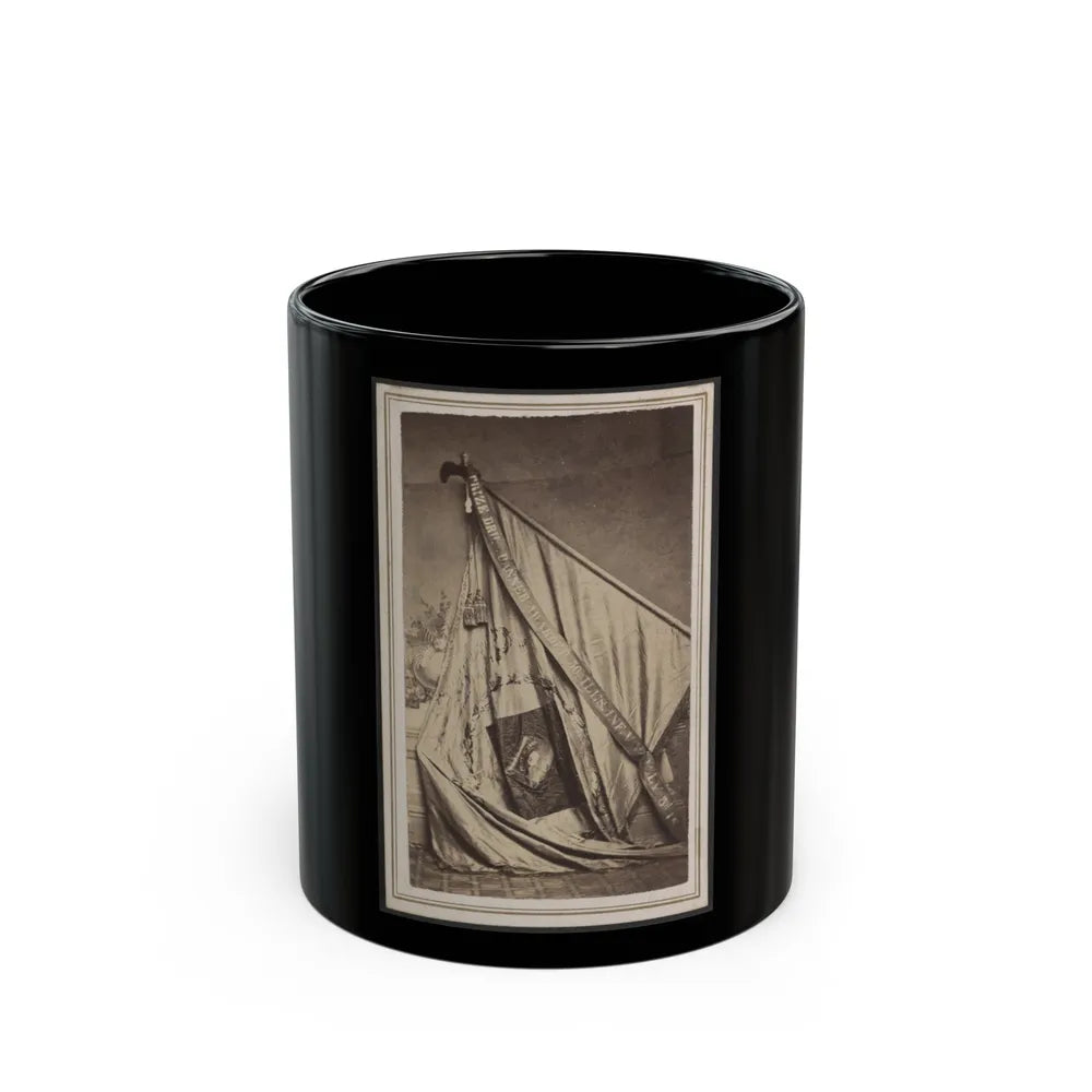 Excelsior Banner Awarded To The 50th Illinois Infantry Regiment As First Prize In A Drill Competition (U.S. Civil War) Black Coffee Mug-11oz-Go Mug Yourself