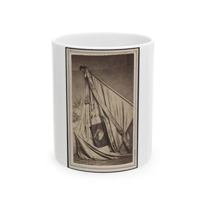 Excelsior Banner Awarded To The 50th Illinois Infantry Regiment As First Prize In A Drill Competition (U.S. Civil War) White Coffee Mug-11oz-Go Mug Yourself