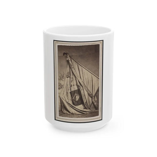 Excelsior Banner Awarded To The 50th Illinois Infantry Regiment As First Prize In A Drill Competition (U.S. Civil War) White Coffee Mug-15oz-Go Mug Yourself