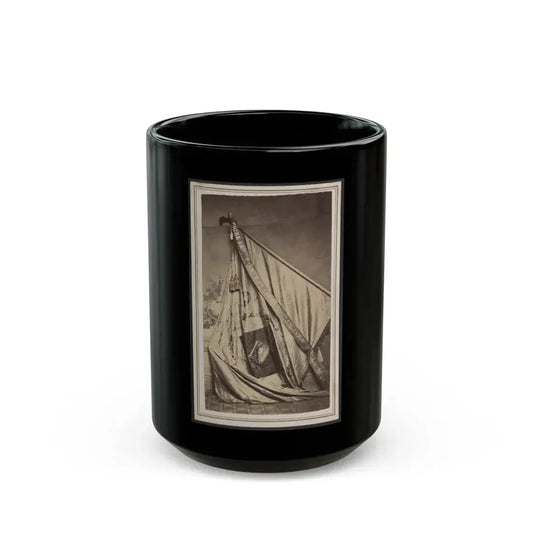 Excelsior Banner Awarded To The 50th Illinois Infantry Regiment As First Prize In A Drill Competition (U.S. Civil War) Black Coffee Mug 15oz - Go Mug Yourself