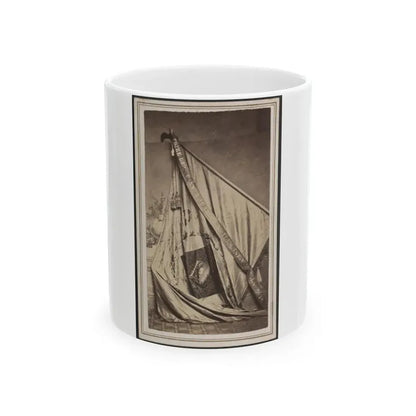 Excelsior Banner Awarded To The 50th Illinois Infantry Regiment As First Prize In A Drill Competition (U.S. Civil War) White Coffee Mug 11oz - Go Mug Yourself