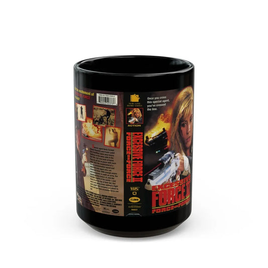 EXCESSIVE FORCE 2 (VHS COVER) - Black Coffee Mug-15oz-Go Mug Yourself