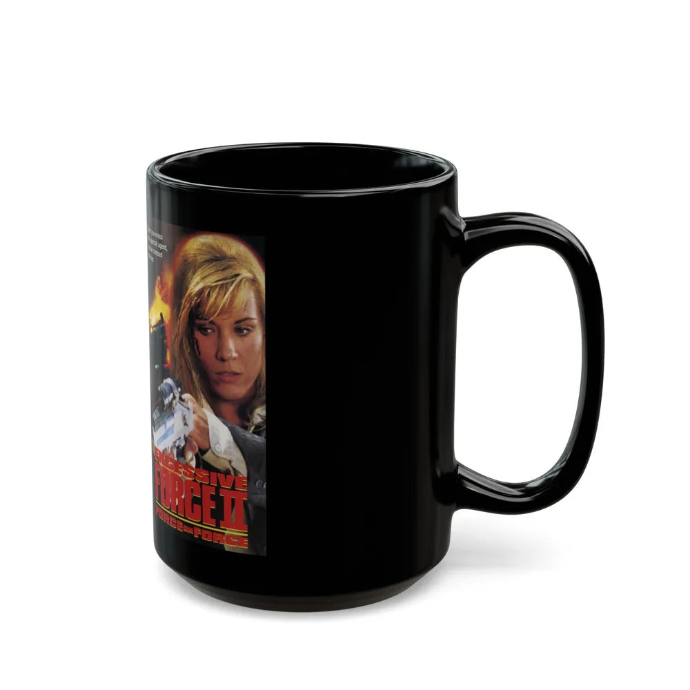 EXCESSIVE FORCE 2 (VHS COVER) - Black Coffee Mug-Go Mug Yourself