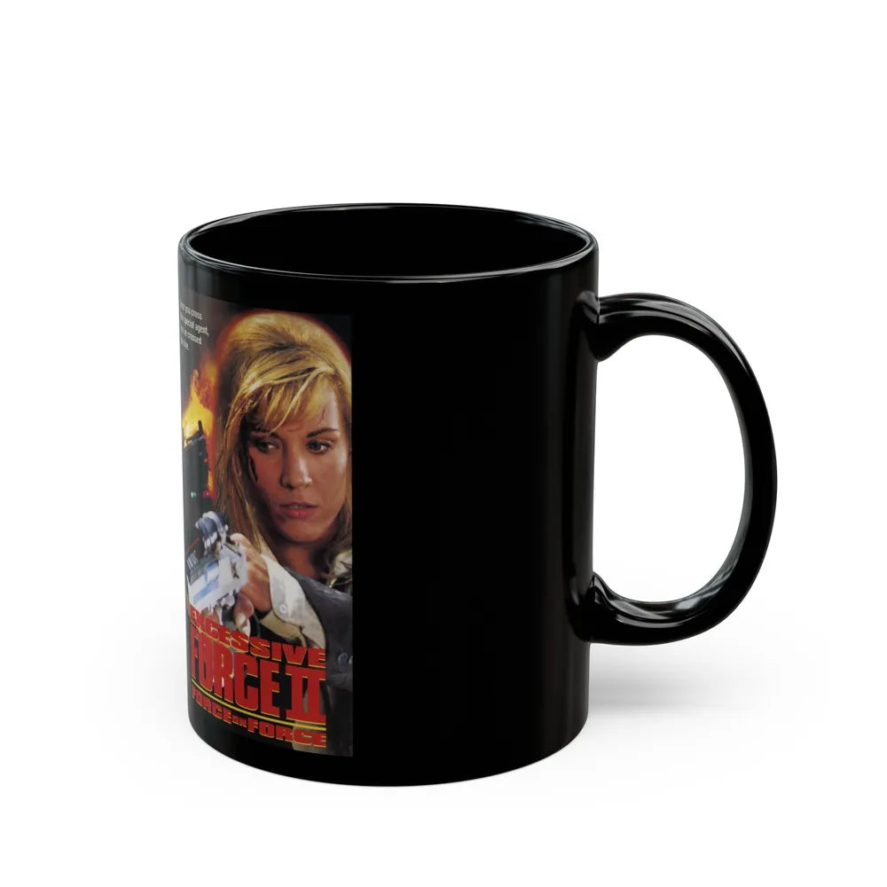 EXCESSIVE FORCE 2 (VHS COVER) - Black Coffee Mug-Go Mug Yourself