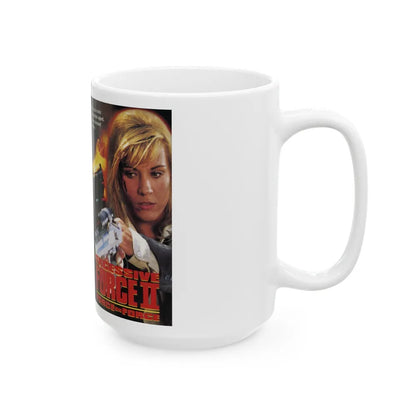 EXCESSIVE FORCE 2 (VHS COVER) - White Coffee Mug-Go Mug Yourself