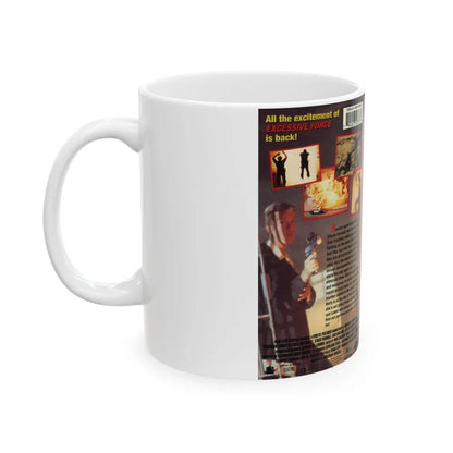 EXCESSIVE FORCE 2 (VHS COVER) - White Coffee Mug-Go Mug Yourself