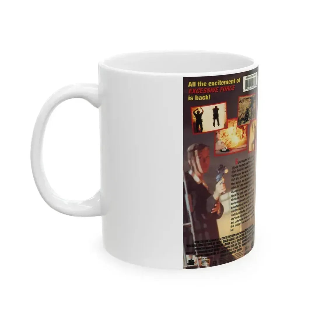 EXCESSIVE FORCE 2 (VHS COVER) - White Coffee Mug - Go Mug Yourself