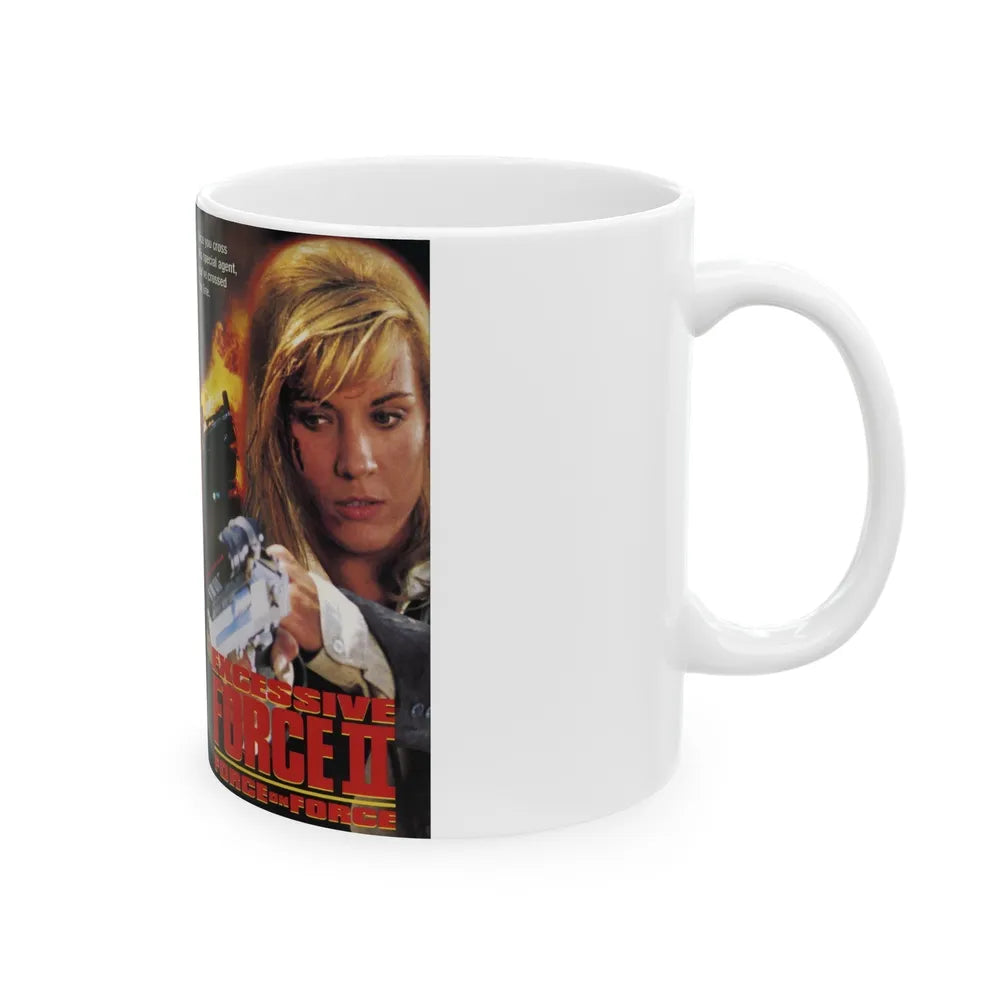 EXCESSIVE FORCE 2 (VHS COVER) - White Coffee Mug-Go Mug Yourself