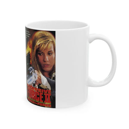 EXCESSIVE FORCE 2 (VHS COVER) - White Coffee Mug-Go Mug Yourself