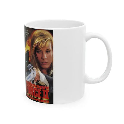 EXCESSIVE FORCE 2 (VHS COVER) - White Coffee Mug - Go Mug Yourself