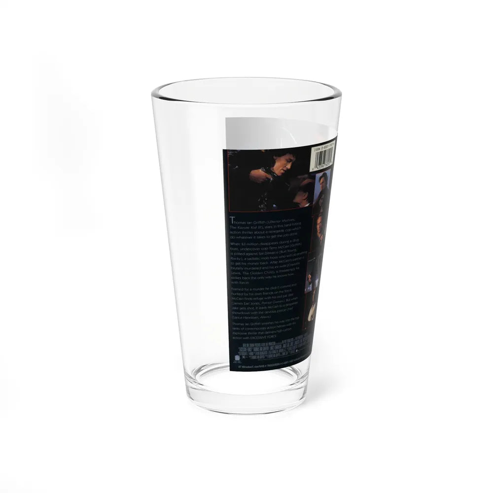 EXCESSIVE FORCE (VHS COVER) Pint Glass 16oz-Go Mug Yourself