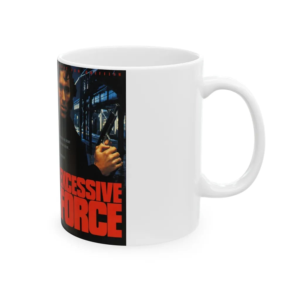 EXCESSIVE FORCE (VHS COVER) - White Coffee Mug-Go Mug Yourself