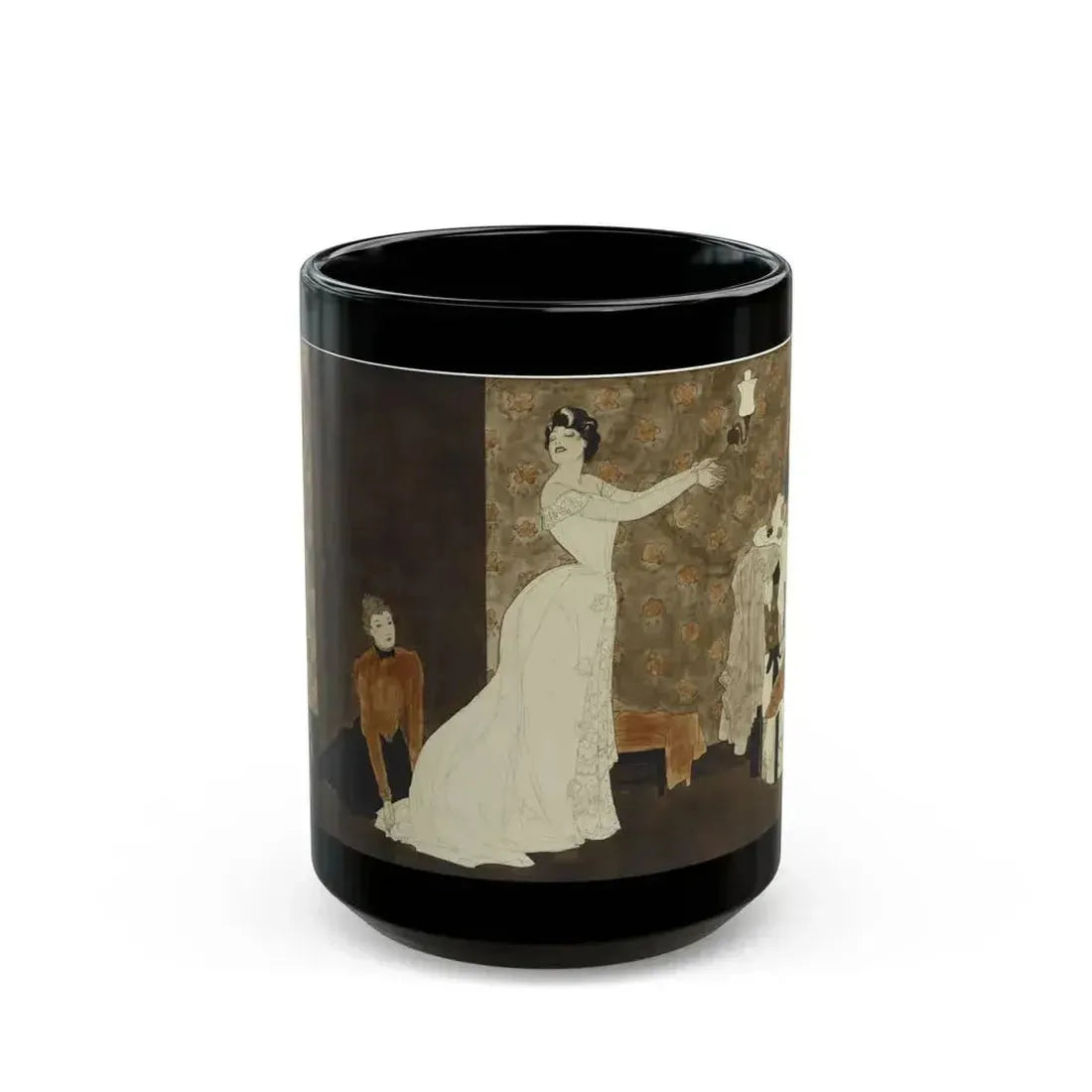 Exclusive Model, Collier's Weekly illustration, February 23, 1935 - Black Coffee Mug 15oz - Go Mug Yourself