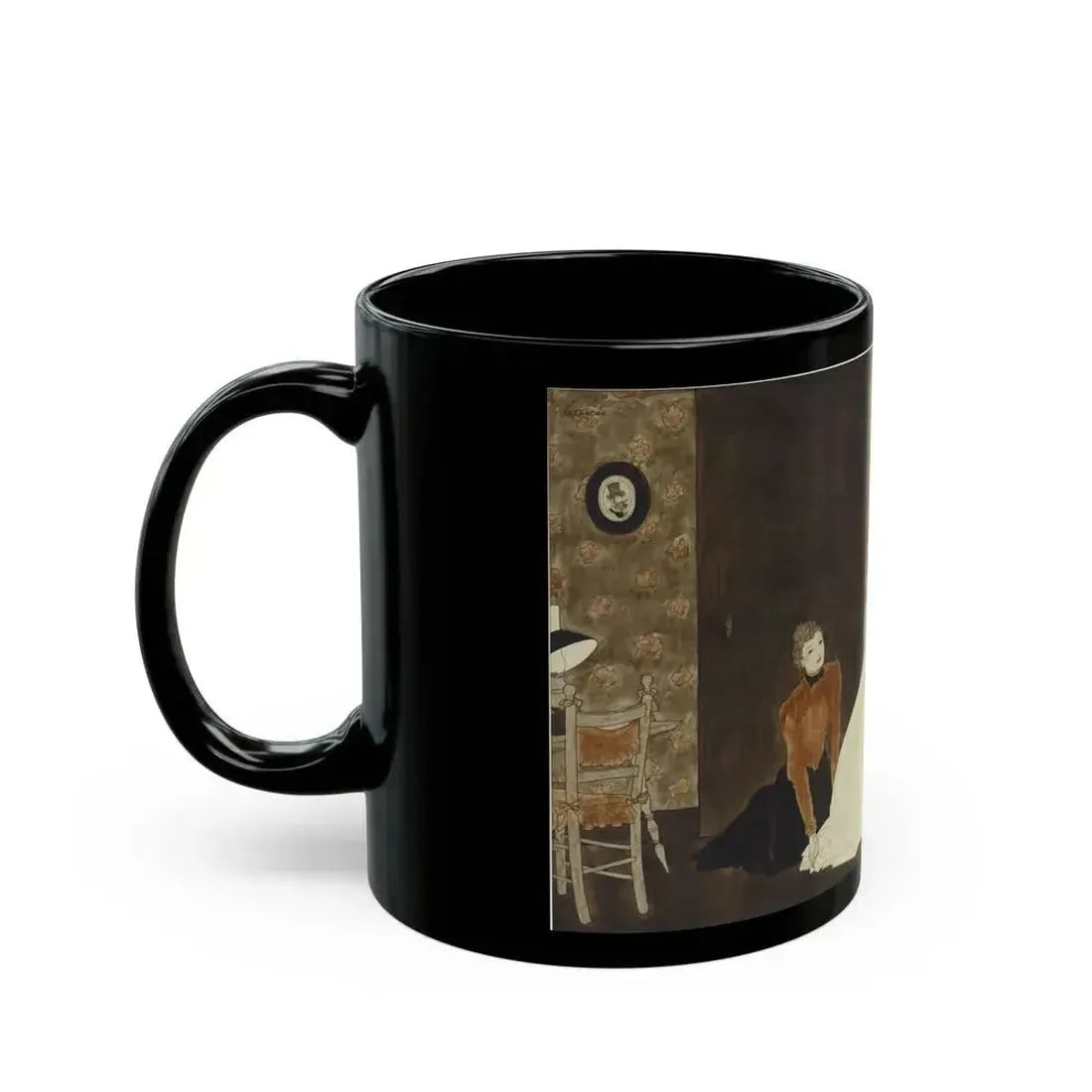 Exclusive Model, Collier's Weekly illustration, February 23, 1935 - Black Coffee Mug - Go Mug Yourself