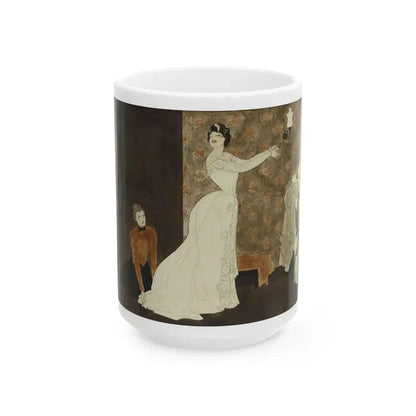 Exclusive Model, Collier's Weekly illustration, February 23, 1935 - White Coffee Mug 15oz - Go Mug Yourself