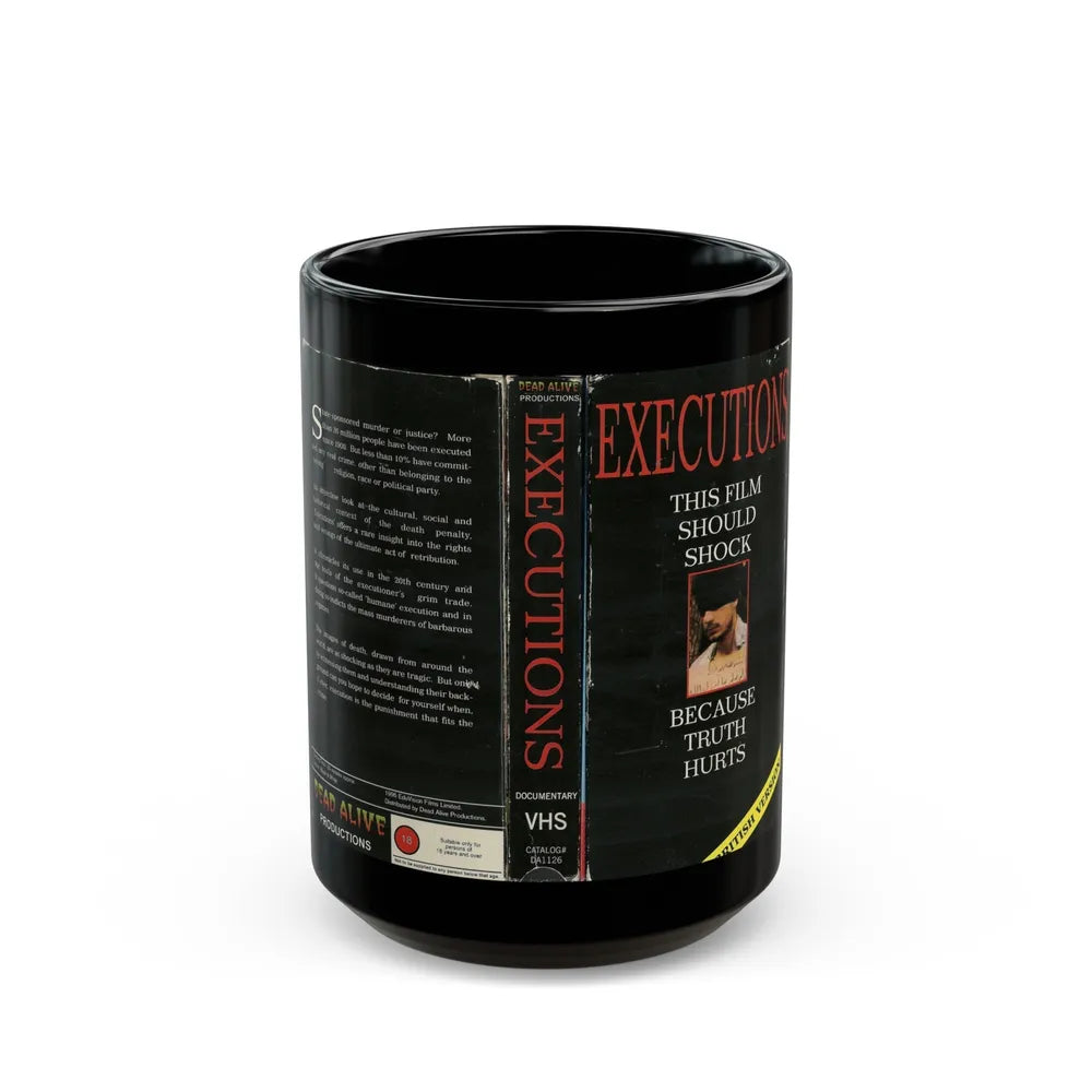 EXECUTIONS BRITSIH VERSION (VHS COVER) - Black Coffee Mug-15oz-Go Mug Yourself