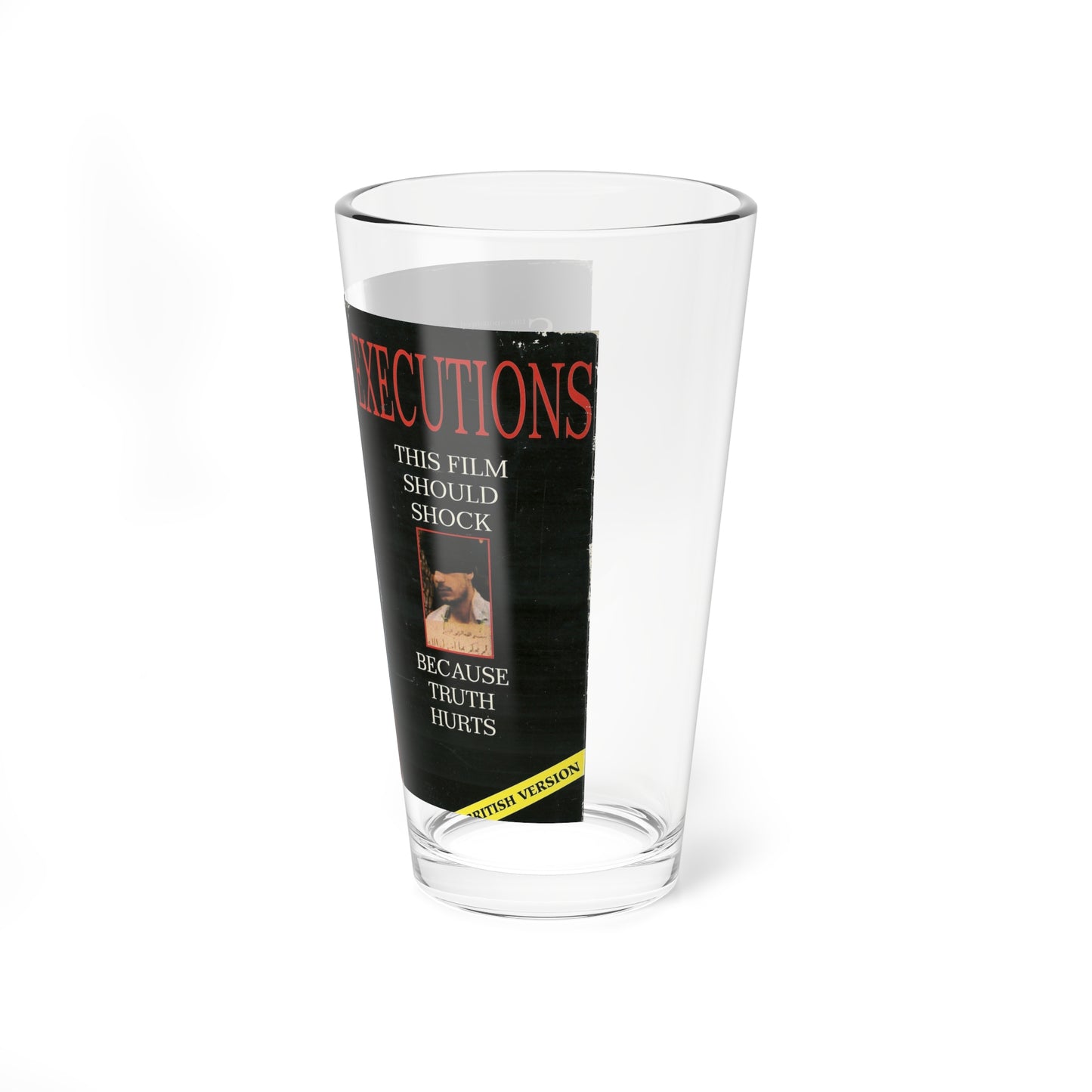 EXECUTIONS BRITSIH VERSION (VHS COVER) Pint Glass 16oz-Go Mug Yourself