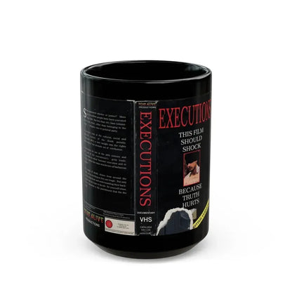 EXECUTIONS THIS FILM SHOULD SHOCK (VHS COVER) - Black Coffee Mug 15oz - Go Mug Yourself