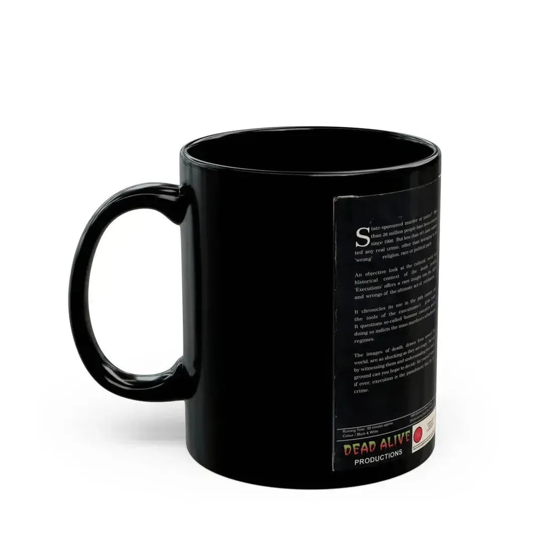 EXECUTIONS THIS FILM SHOULD SHOCK (VHS COVER) - Black Coffee Mug - Go Mug Yourself