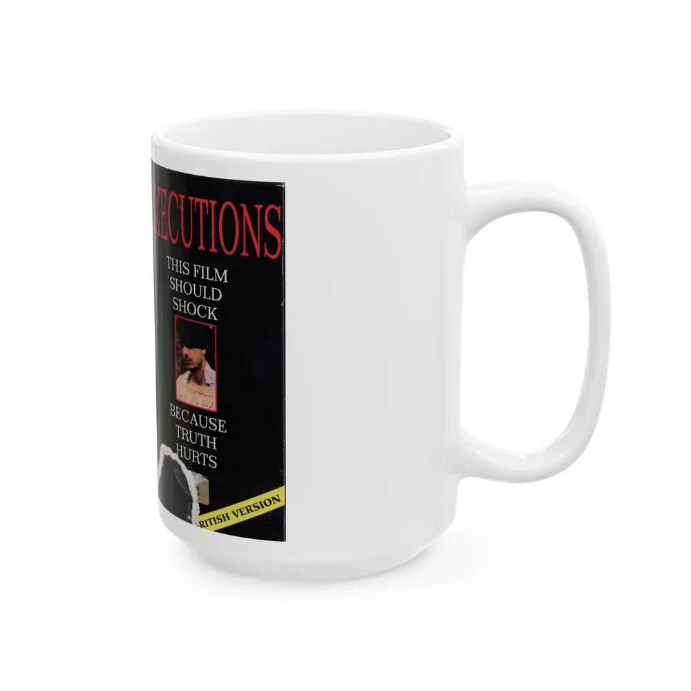 EXECUTIONS THIS FILM SHOULD SHOCK (VHS COVER) - White Coffee Mug-Go Mug Yourself