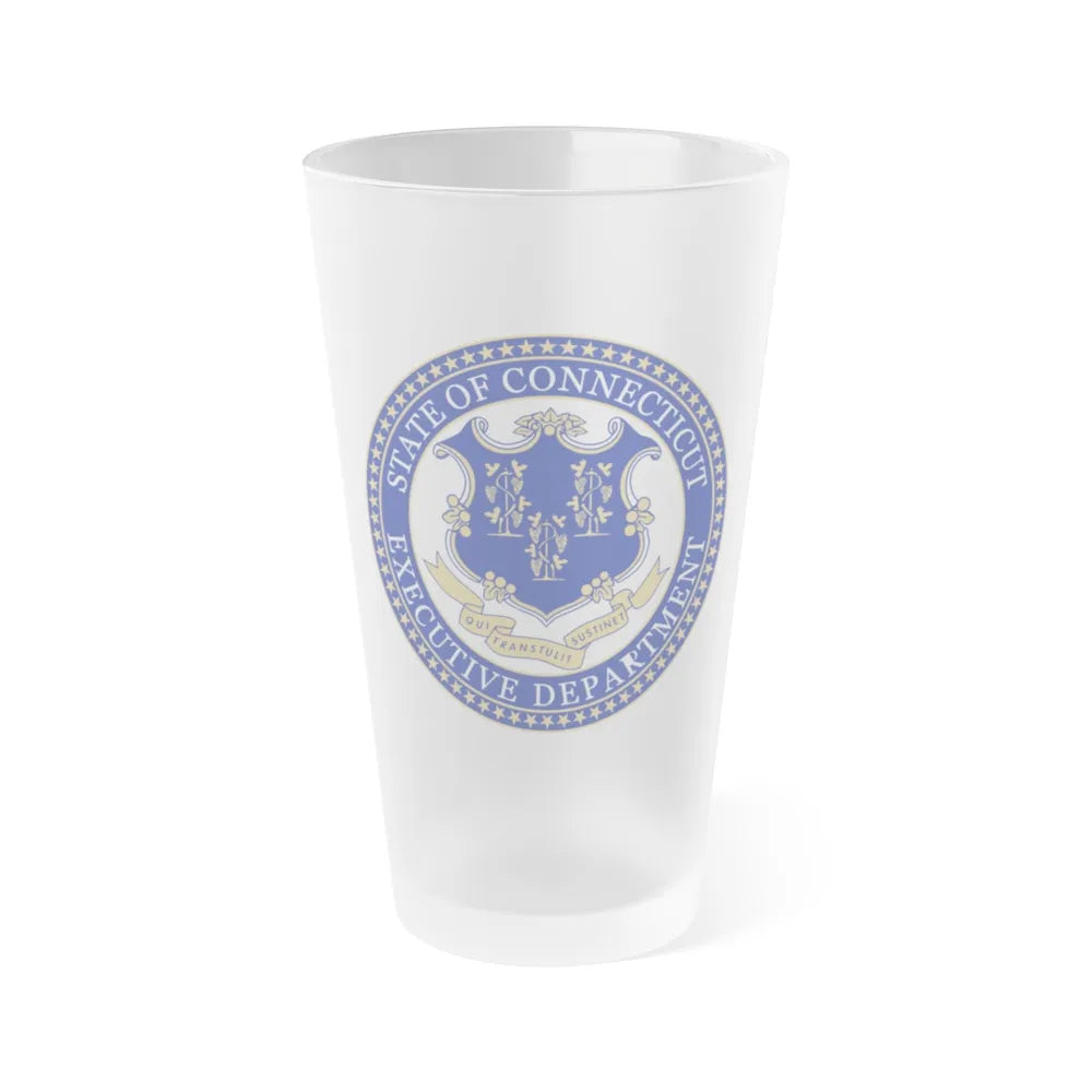 Executive Department of Connecticut - Frosted Pint Glass 16oz-16oz-Frosted-Go Mug Yourself