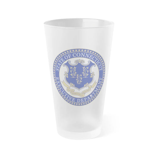 Executive Department of Connecticut - Frosted Pint Glass 16oz-16oz-Frosted-Go Mug Yourself