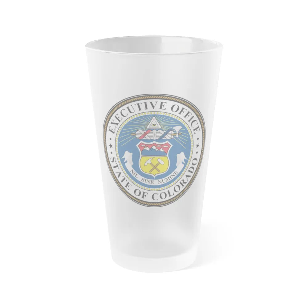 Executive Office of Colorado - Frosted Pint Glass 16oz-16oz-Frosted-Go Mug Yourself