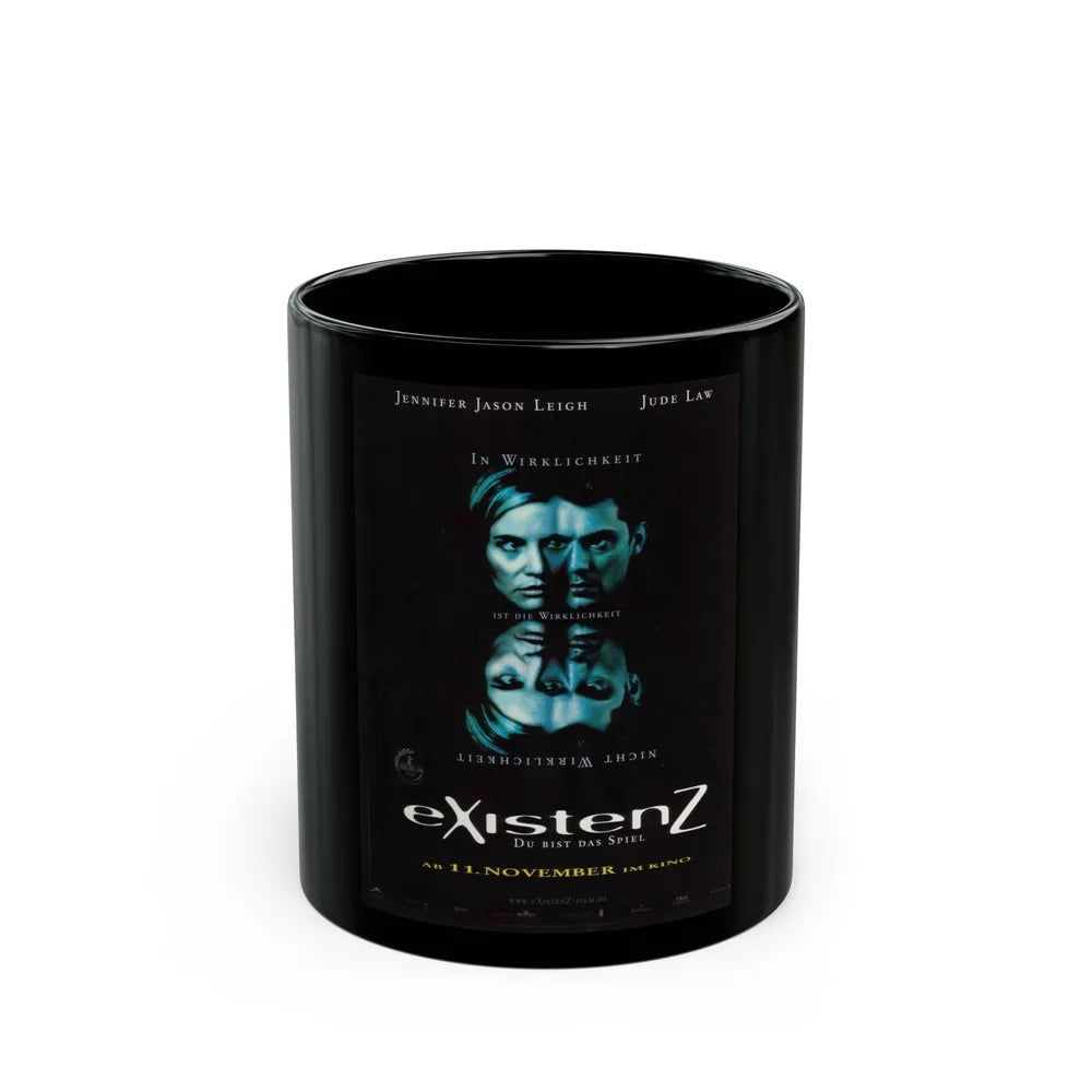 EXISTENZ (GERMAN) 1999 Movie Poster - Black Coffee Mug-11oz-Go Mug Yourself