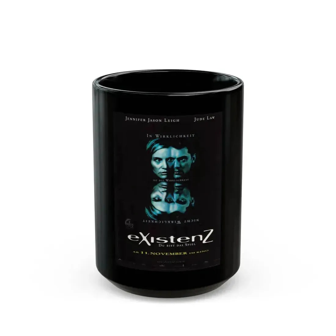 EXISTENZ (GERMAN) 1999 Movie Poster - Black Coffee Mug 15oz - Go Mug Yourself