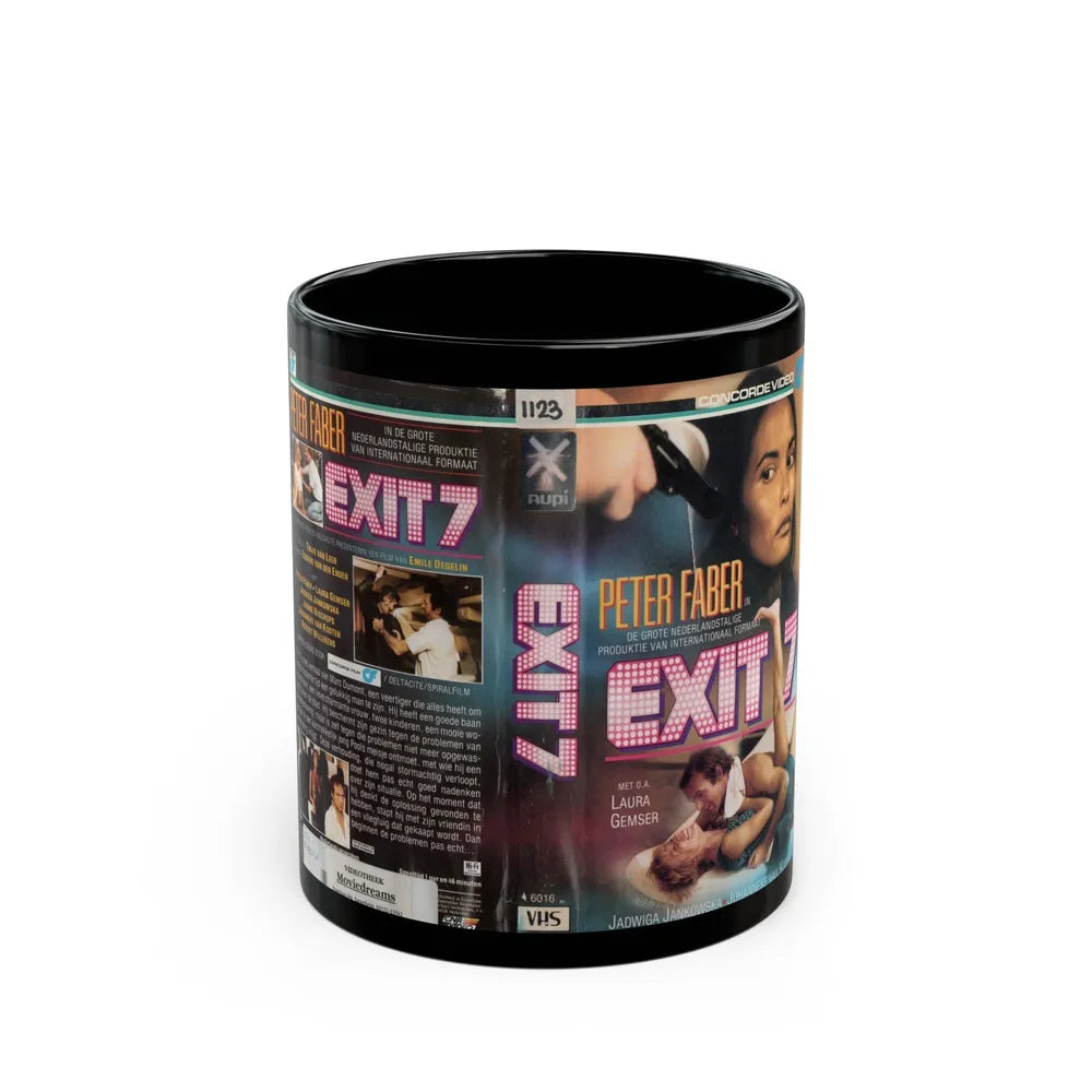 EXIT 7 PETER FABER (VHS COVER) - Black Coffee Mug-11oz-Go Mug Yourself