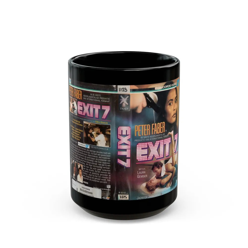 EXIT 7 PETER FABER (VHS COVER) - Black Coffee Mug-15oz-Go Mug Yourself