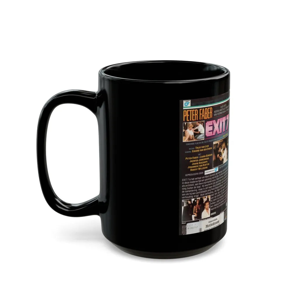 EXIT 7 PETER FABER (VHS COVER) - Black Coffee Mug-Go Mug Yourself