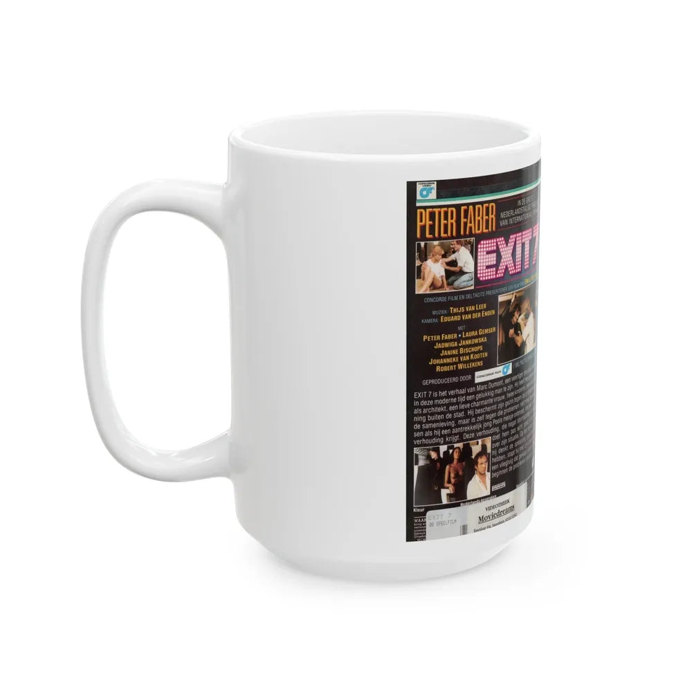 EXIT 7 PETER FABER (VHS COVER) - White Coffee Mug-Go Mug Yourself