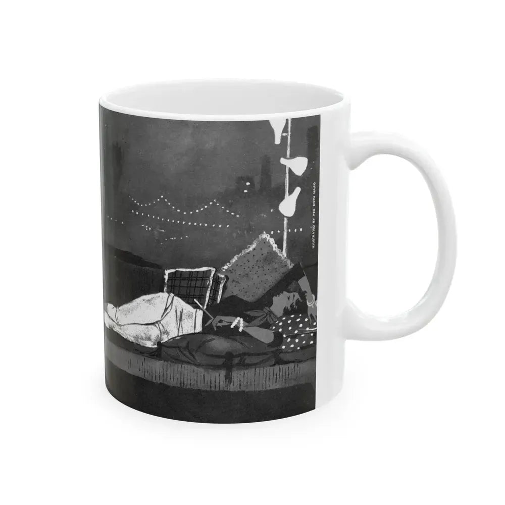 Exit in Poetry, Fling magazine, No. 11, 1959 - White Coffee Mug - Go Mug Yourself