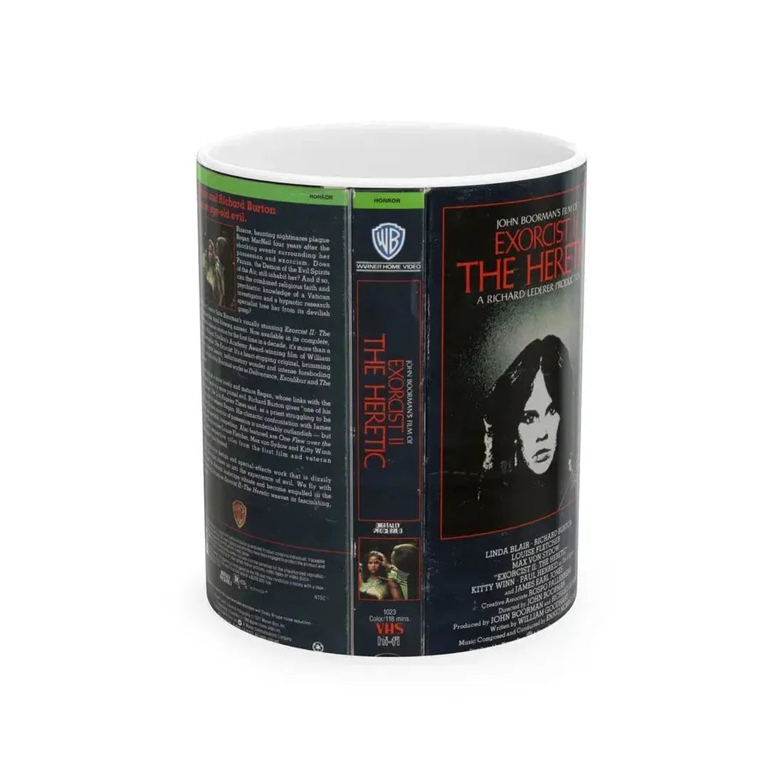 EXORCIST 2 THE HERETIC (VHS COVER) - White Coffee Mug 11oz - Go Mug Yourself