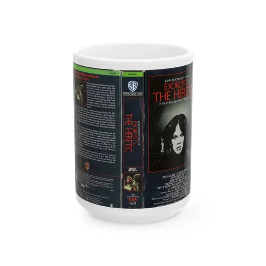 EXORCIST 2 THE HERETIC (VHS COVER) - White Coffee Mug 15oz - Go Mug Yourself