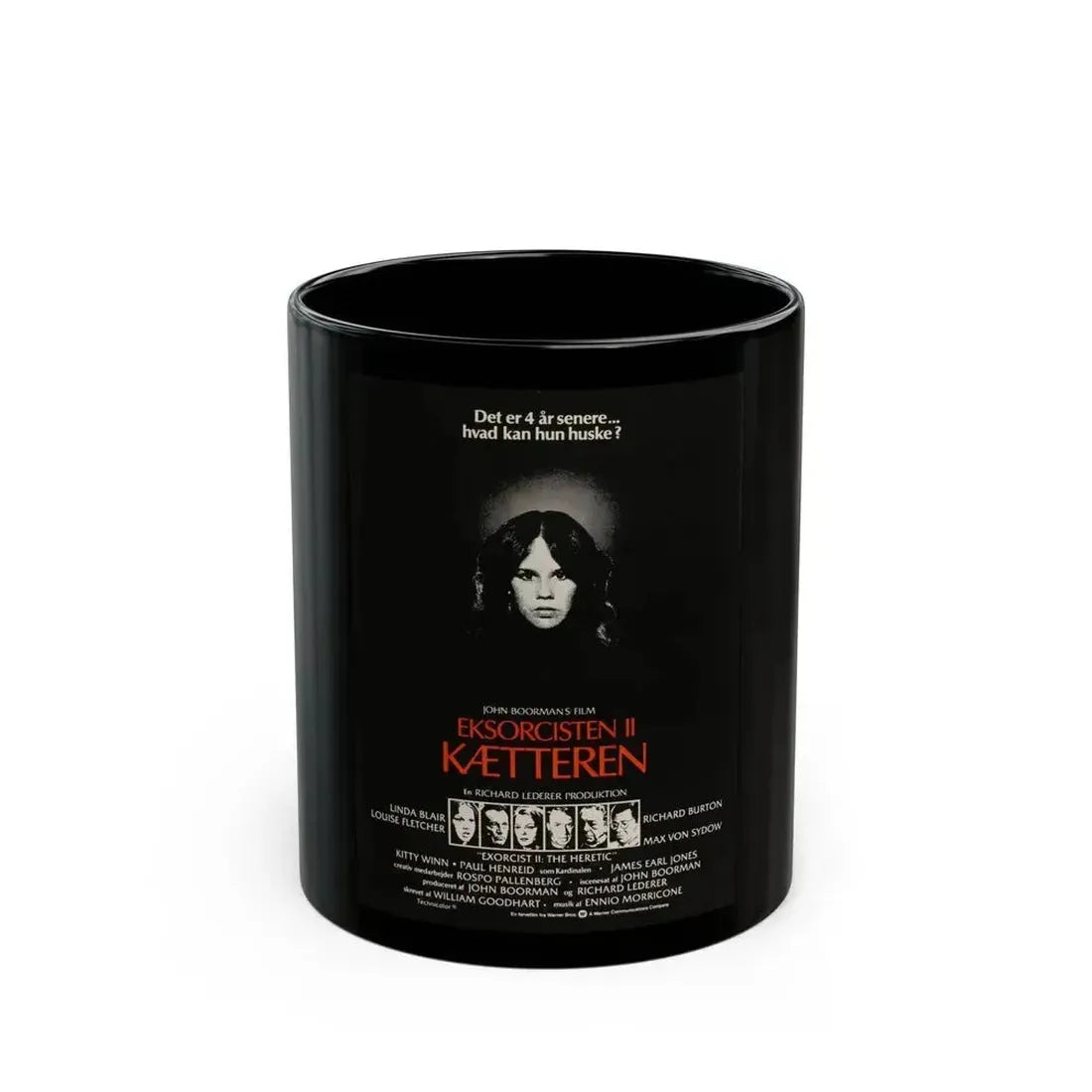 EXORCIST II (DANISH) 1977 Movie Poster - Black Coffee Mug 11oz - Go Mug Yourself