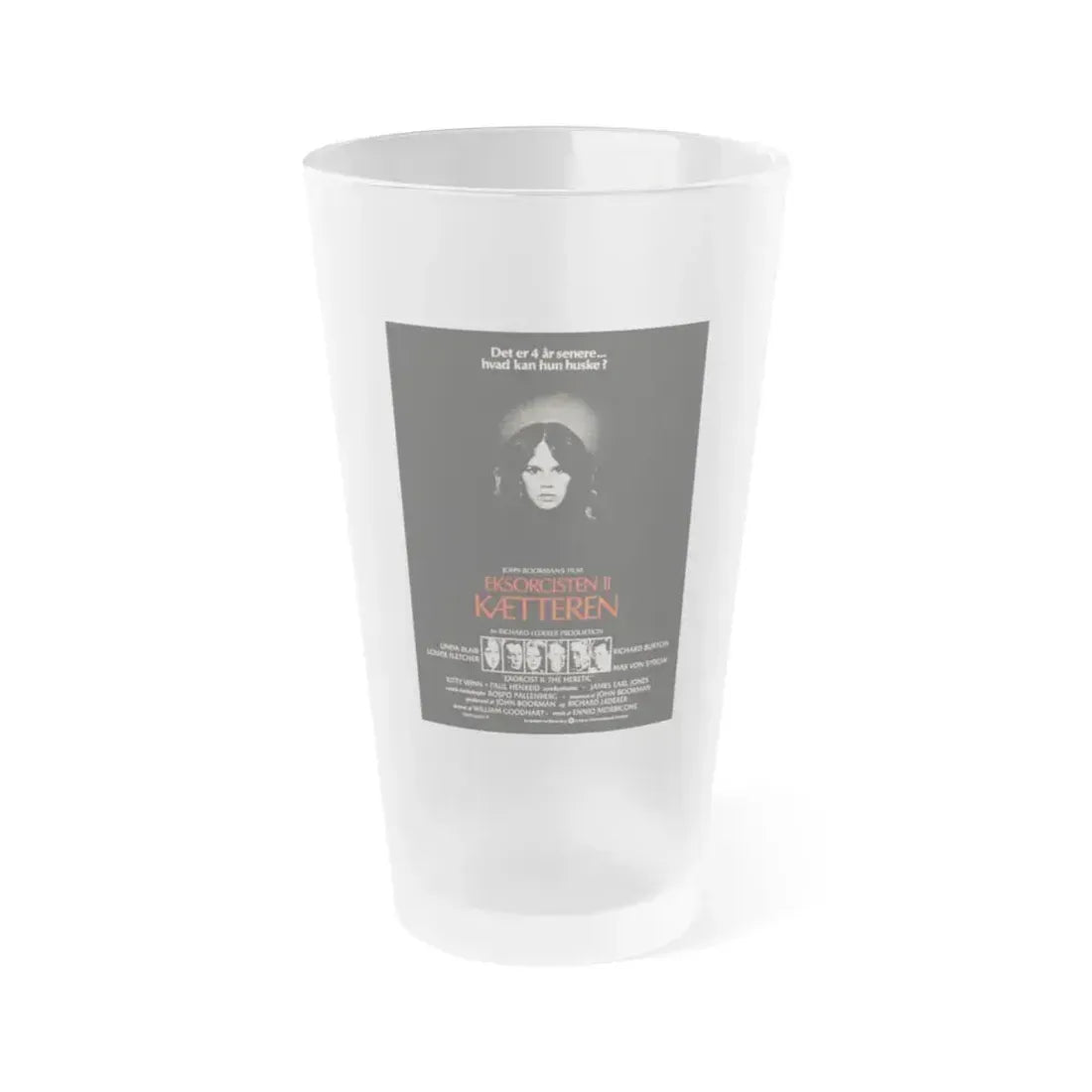 EXORCIST II (DANISH) 1977 Movie Poster - Frosted Pint Glass 16oz 16oz Frosted - Go Mug Yourself